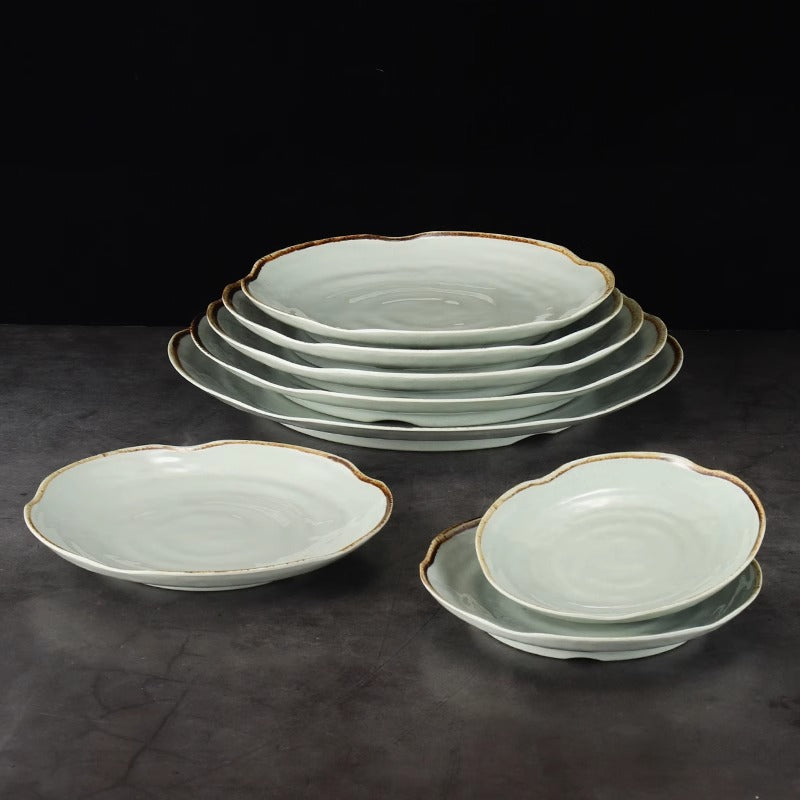 Melamine tableware plates, Japanese plastic discs, imitation porcelain, creative specialty restaurant plates, hot pot cold dishes, plates, commercial use