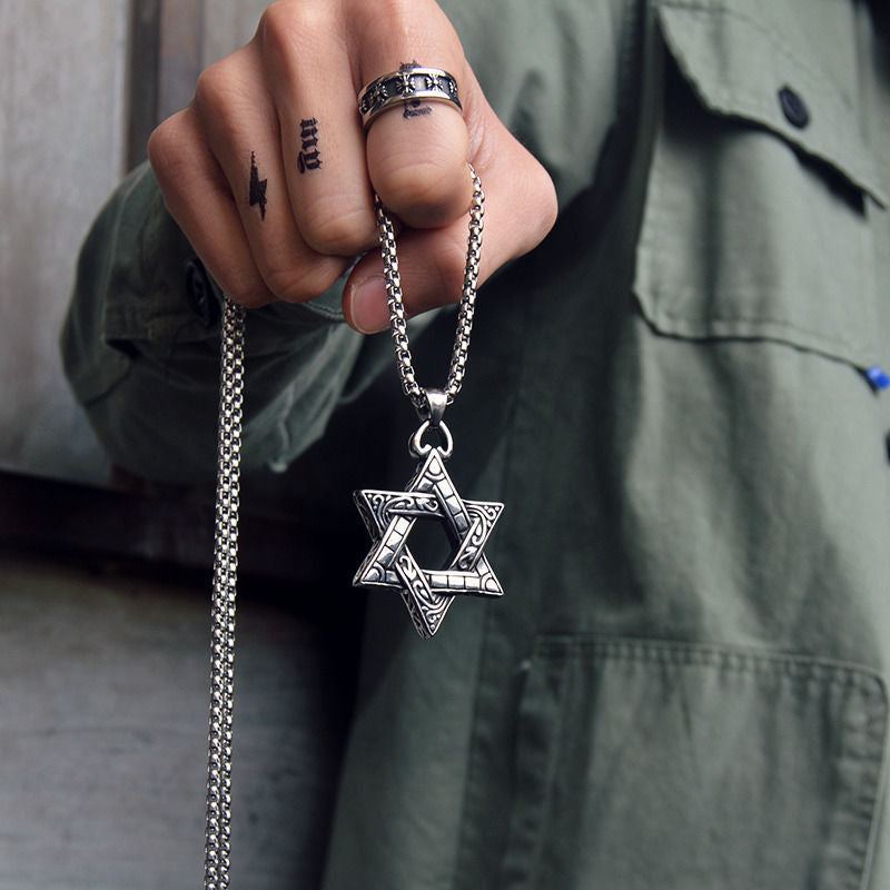 Long titanium steel necklace men's hipster versatile personality street hiphop pendant hip hop accessories sweater chain women's jewelry