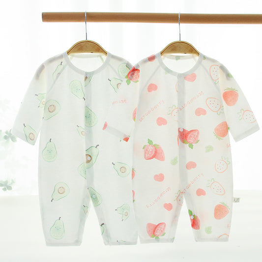 Baby clothes class A cotton summer baby onesies, baby thin pajamas, Anyang baby and children's clothes, one piece of delivery