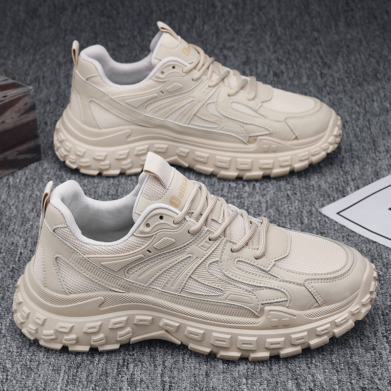 Daddy shoes 2025 autumn mesh breathable wear-resistant casual shoes tire sole sports running shoes cross-border men's shoes