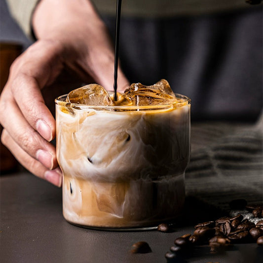 Dirty coffee mug, stackable glass cup, high temperature resistant ins, high-value mug, Australian white latte iced Americano cup