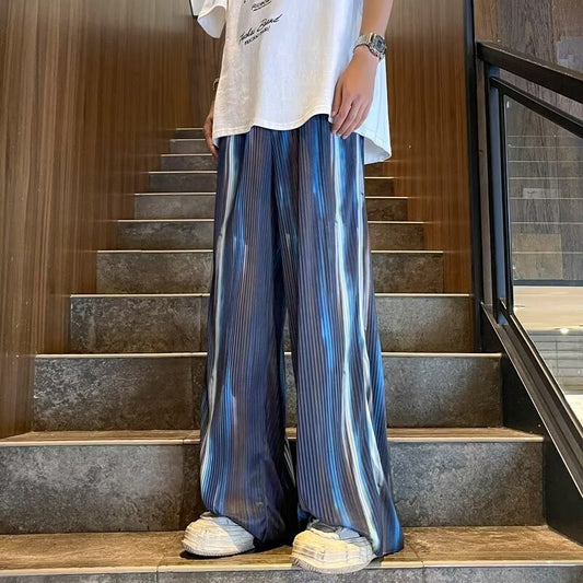Pants men's spring thin trend straight wide-leg pants American loose athleisure long pants