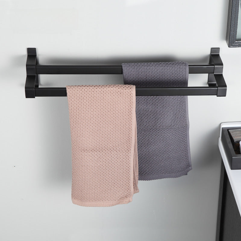 Bathroom towel rack non-punch toilet space aluminum towel bar toilet toilet shelf bath towel rack