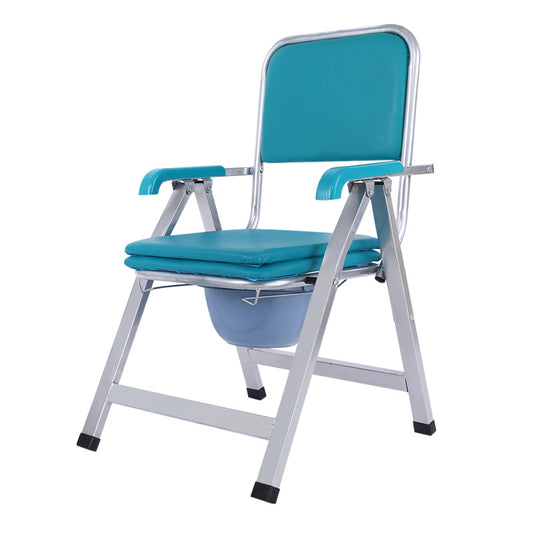 Toilet chair for the elderly on wheels, toilet chair for paralyzed patients, foldable portable toilet seat, bath chair