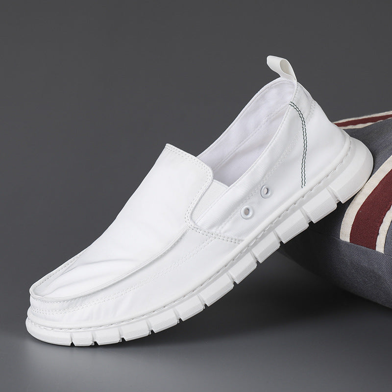 Men's new canvas shoes, men's shoes, summer tide shoes, breathable, slip-on casual shoes, old Beijing cloth shoes, lazy shoes