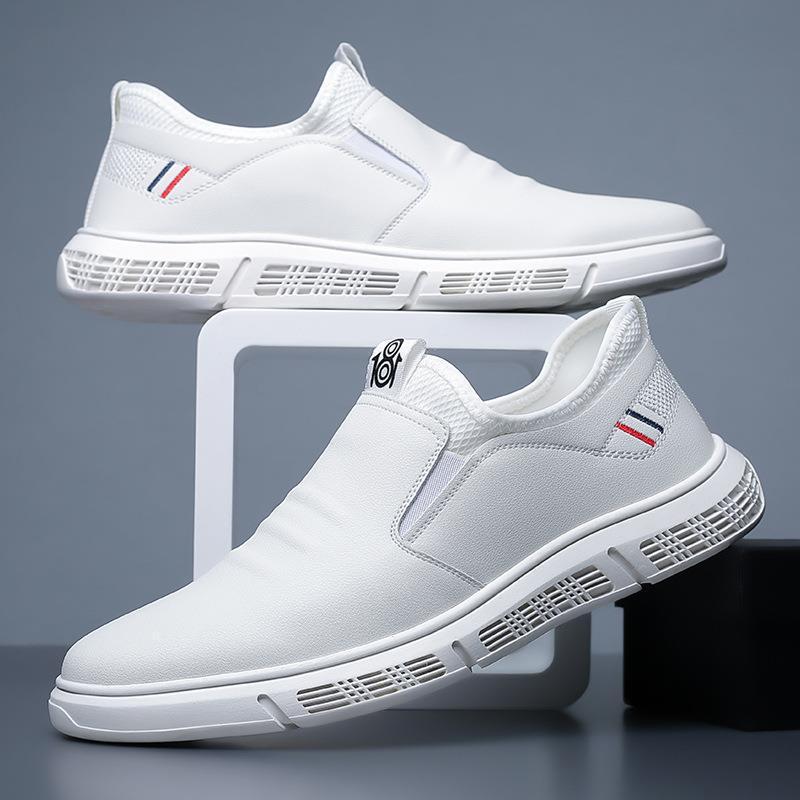 Leather shoes men's 2025 new shoes summer soft soles comfortable labor protection shoes waterproof anti-slip and wear-resistant kitchen work shoes