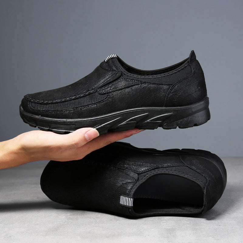 Foreign trade plus size men's shoes fashion breathable men's business shoes shoes british lazy man kick-in dad single shoes casual shoes men
