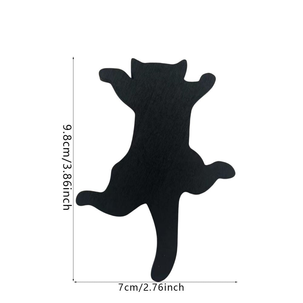 New cute door frame decoration wooden crafts Farm hanging black cat silhouette home door picture frame decoration