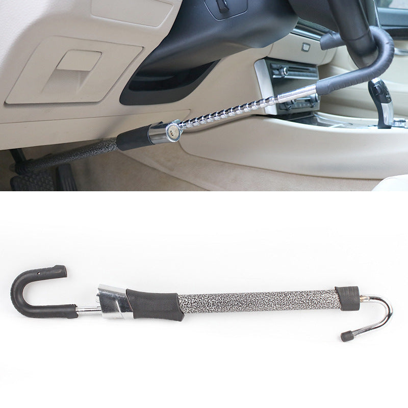 Car steering wheel lock telescopic with hook throttle lock clutch lock car anti-theft lock universal car lock