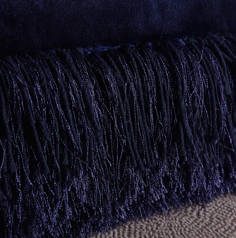 Decorative Shaggy Pillow in Blue