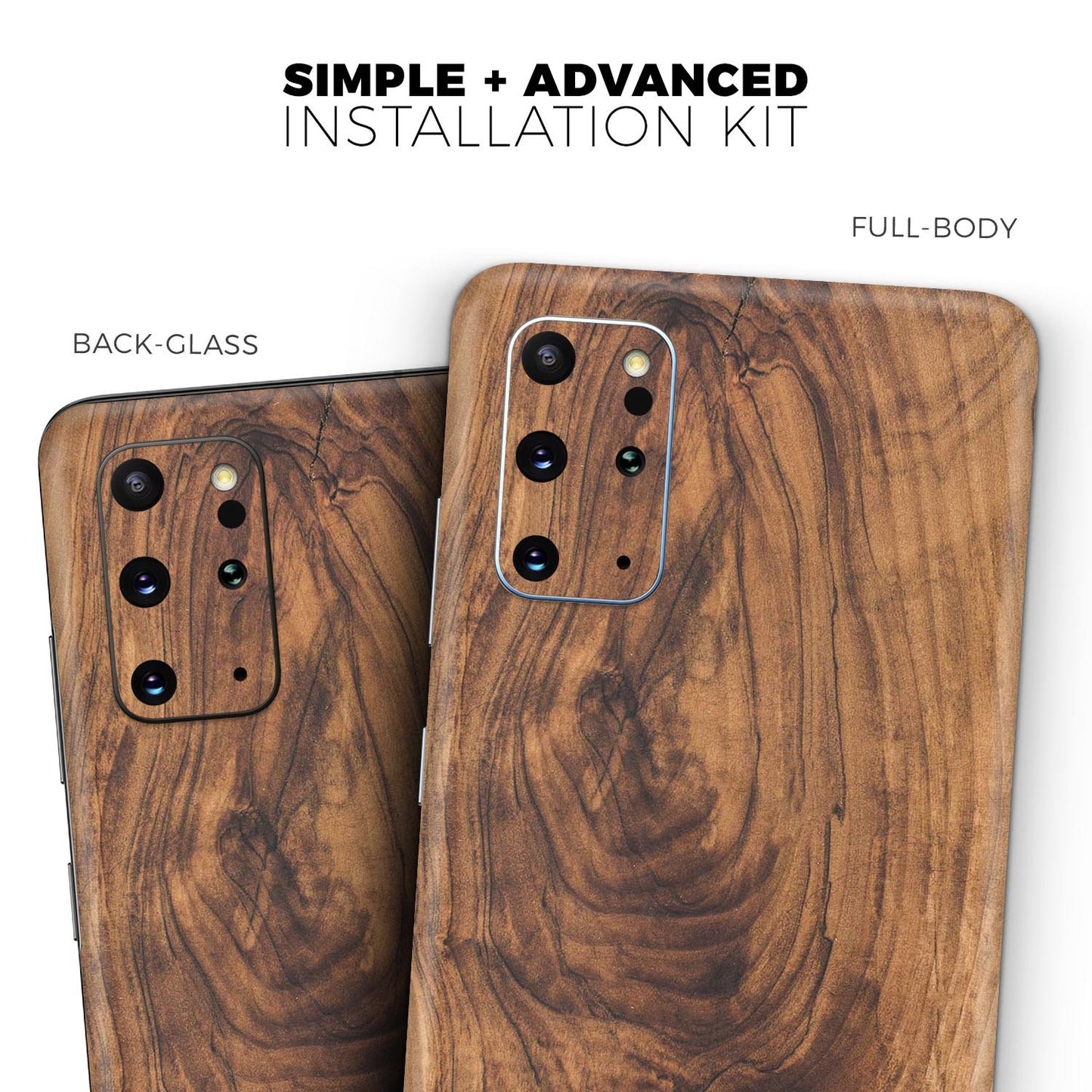 Raw Wood Planks V11 - Skin-Kit for the Samsung Galaxy S-Series S20,