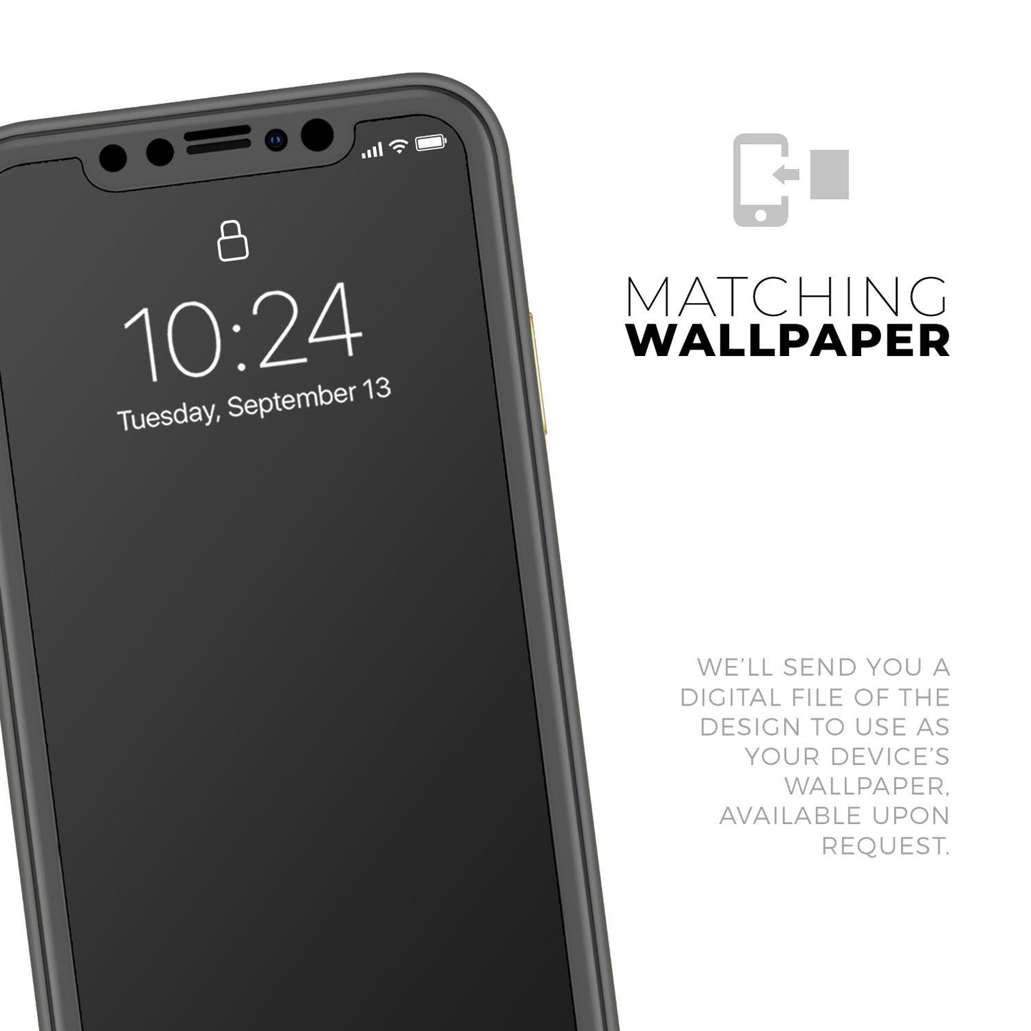 Solid Dark Gray // Skin-Kit compatible with the Apple iPhone 14, 13,
