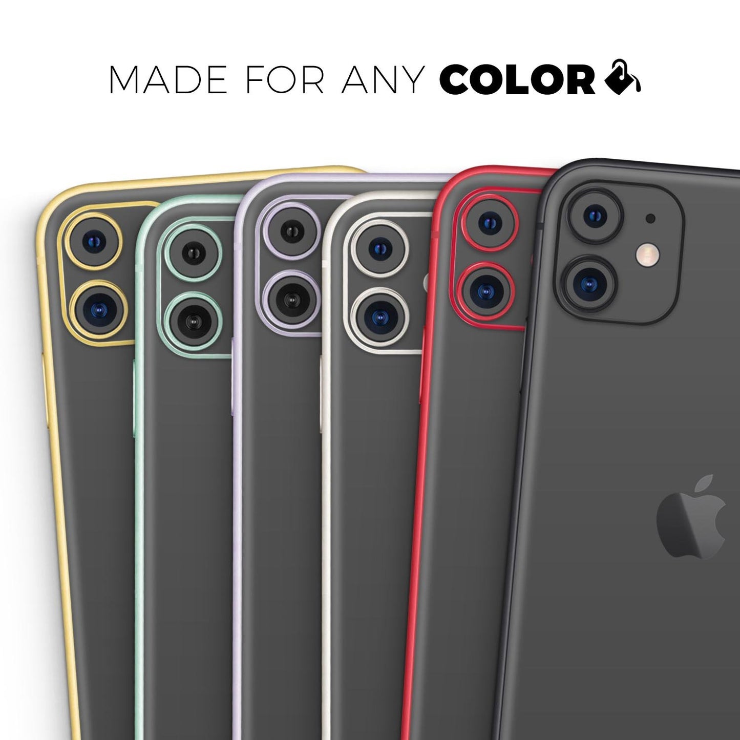 Solid Dark Gray // Skin-Kit compatible with the Apple iPhone 14, 13,