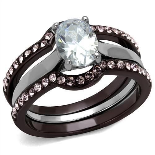 Women Stainless Steel Cubic Zirconia Rings