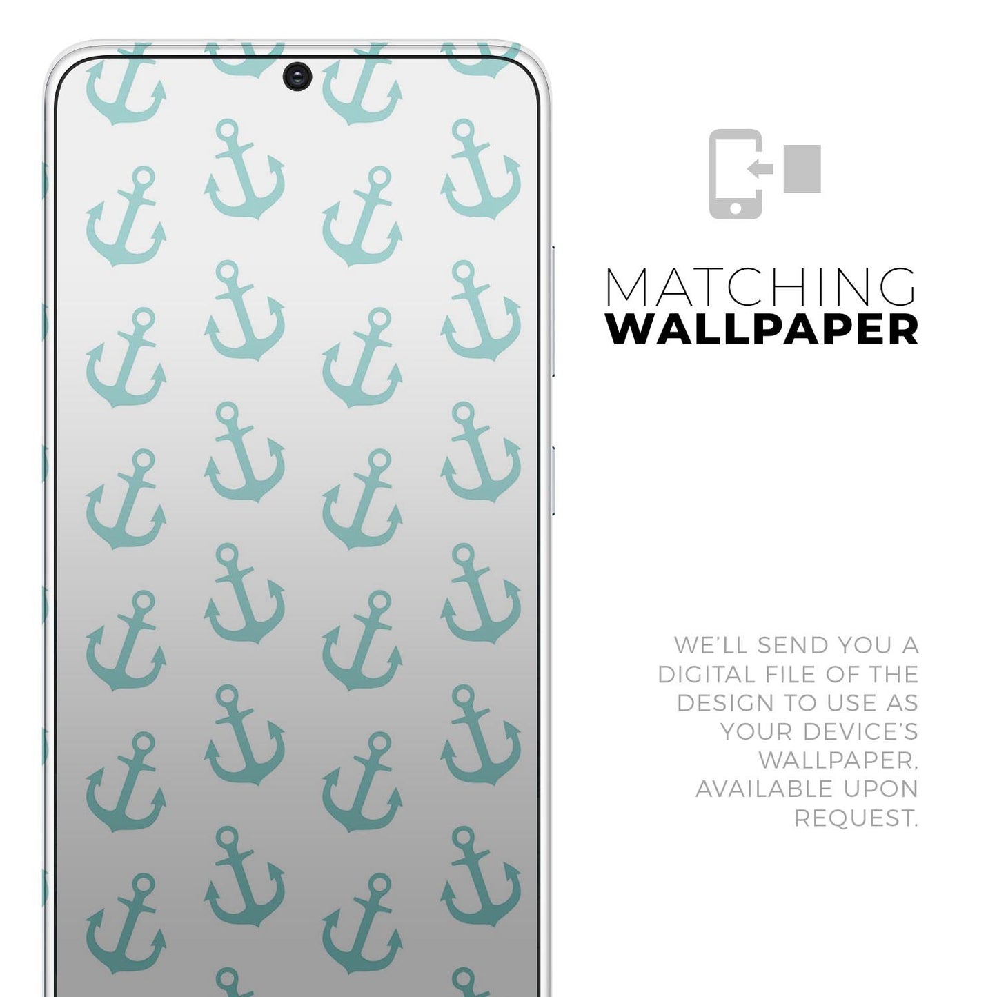 Teal Micro Anchors - Skin-Kit for the Samsung Galaxy S-Series S20, S20