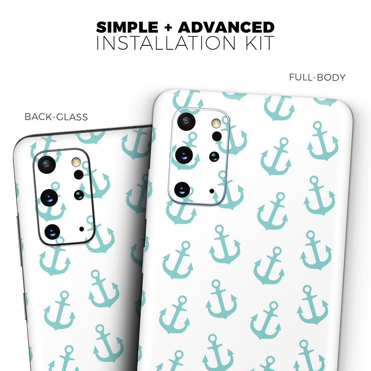 Teal Micro Anchors - Skin-Kit for the Samsung Galaxy S-Series S20, S20