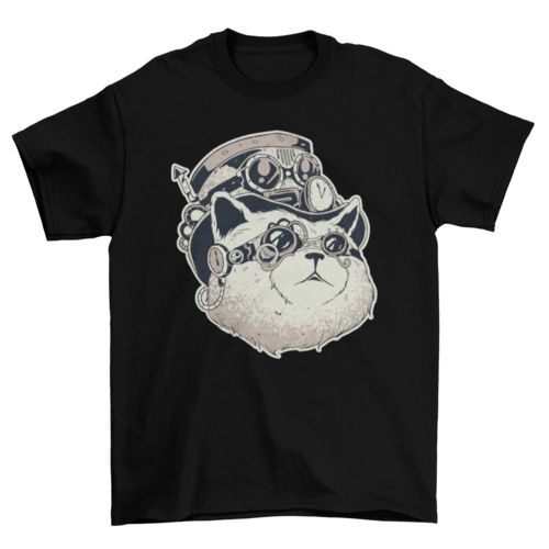 Steampunk cat t-shirt