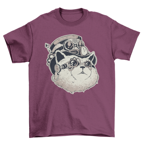 Steampunk cat t-shirt