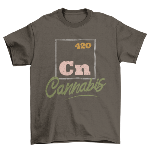 Cannabis Periodic Element T-shirt Design