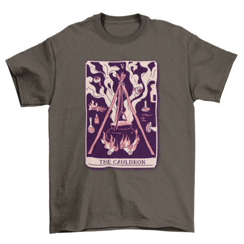 Cauldron mystical tarot card t-shirt