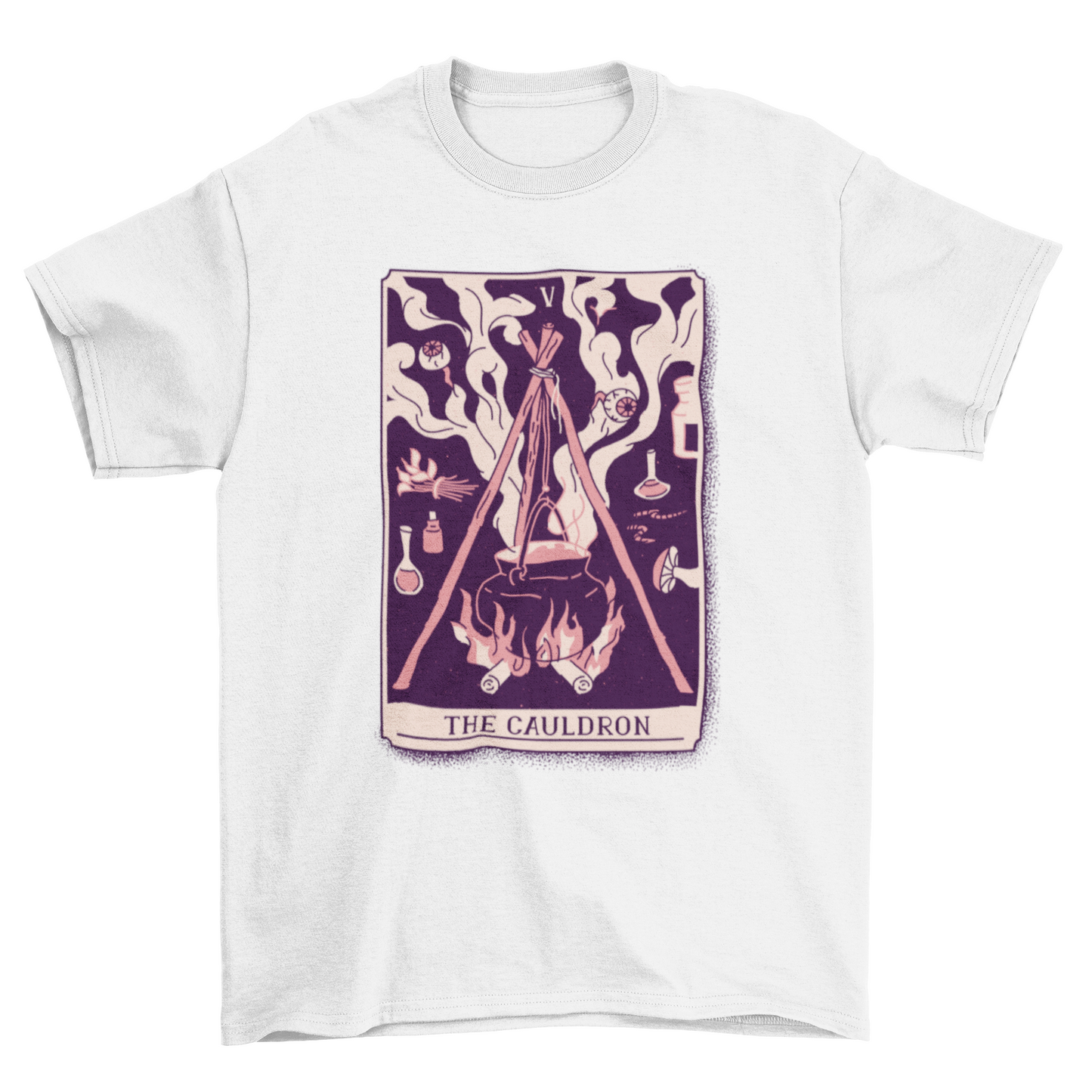 Cauldron mystical tarot card t-shirt