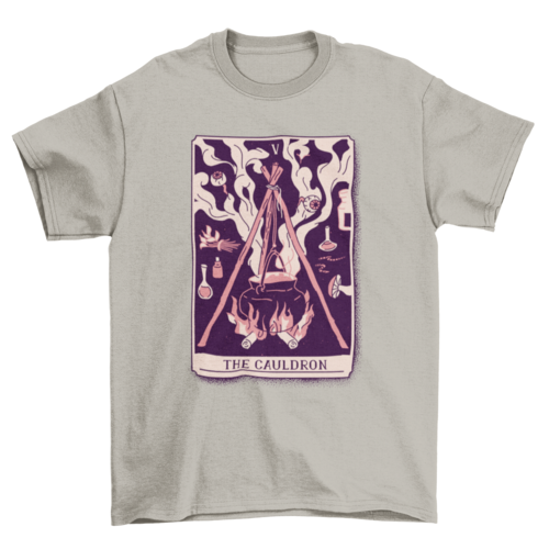 Cauldron mystical tarot card t-shirt