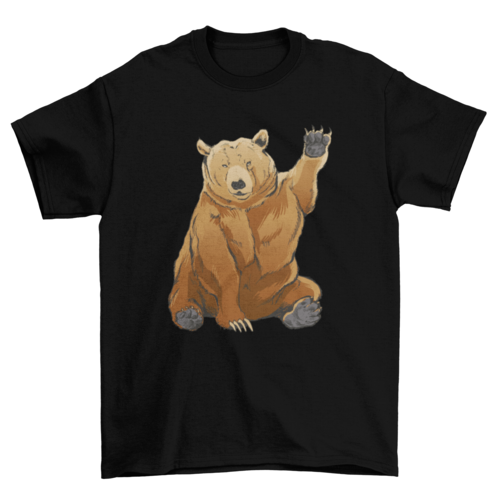 Grizzly bear greeting t-shirt