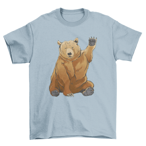 Grizzly bear greeting t-shirt