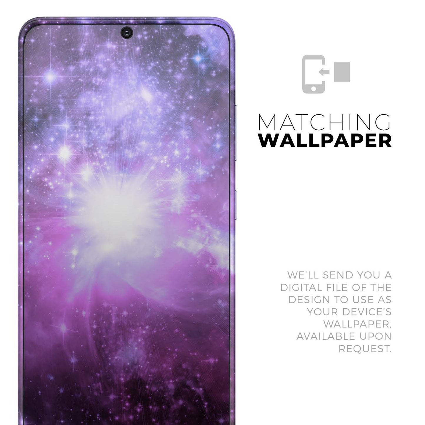 Violet Glowing Nebula - Skin-Kit for the Samsung Galaxy S-Series S20,