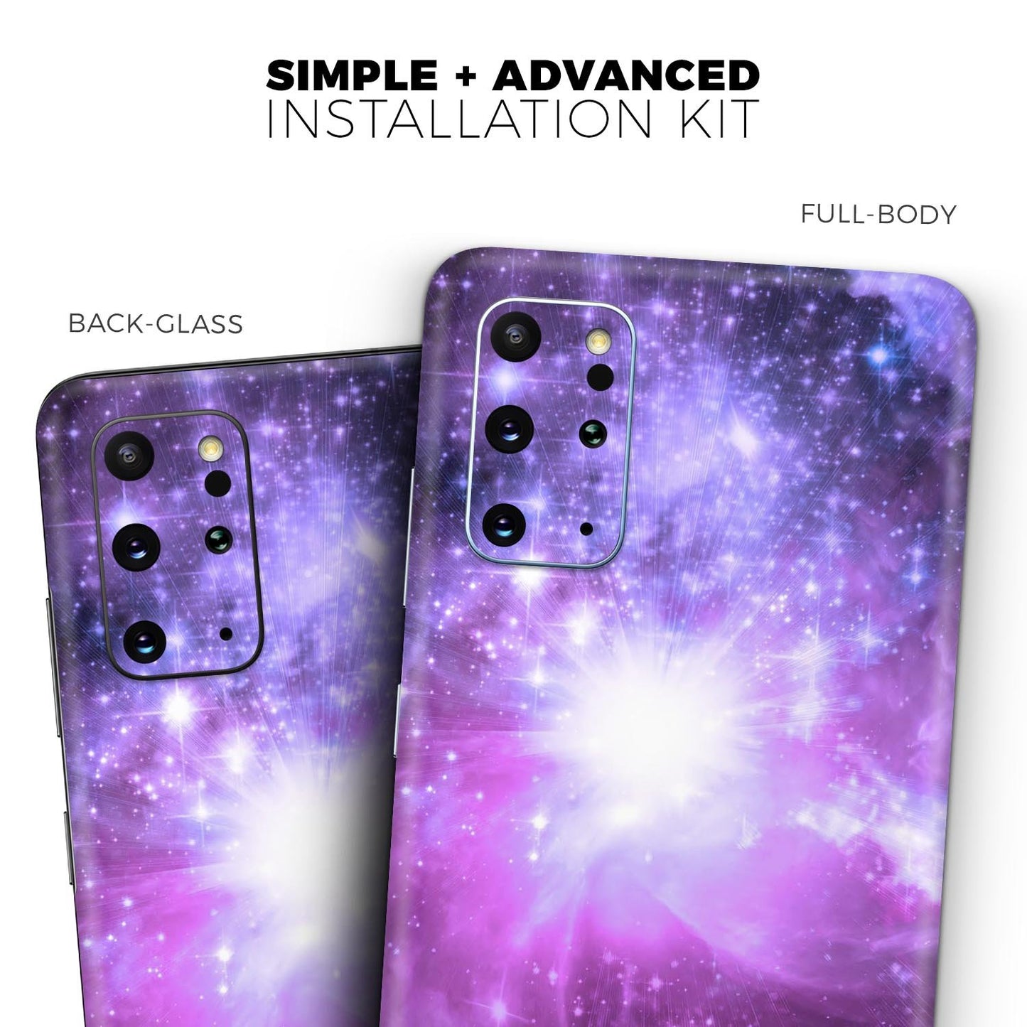 Violet Glowing Nebula - Skin-Kit for the Samsung Galaxy S-Series S20,