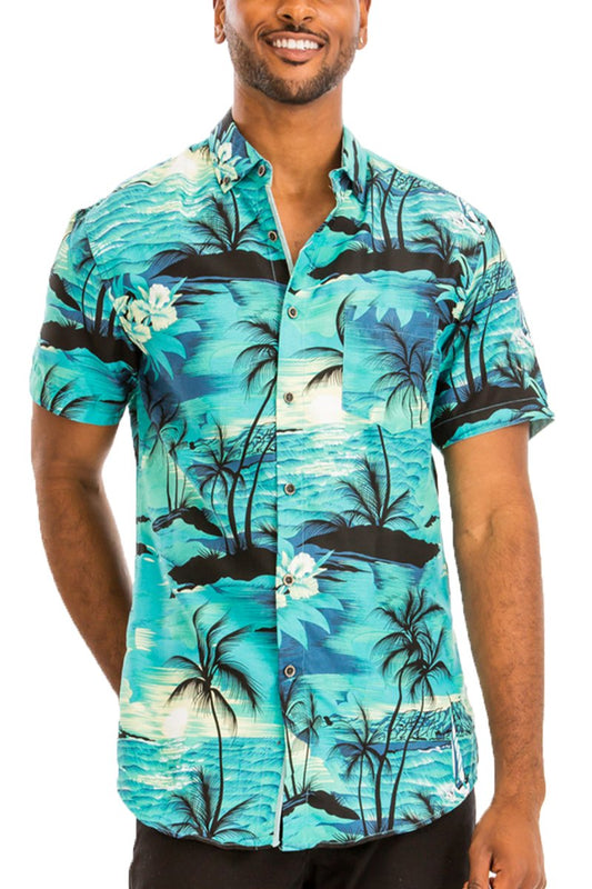 HAWAIIAN BUTTON DOWN SHIRT