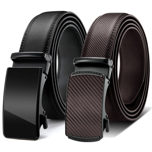 Mens Ratchet Belt with Genuine Leather, Jeans Belt for men