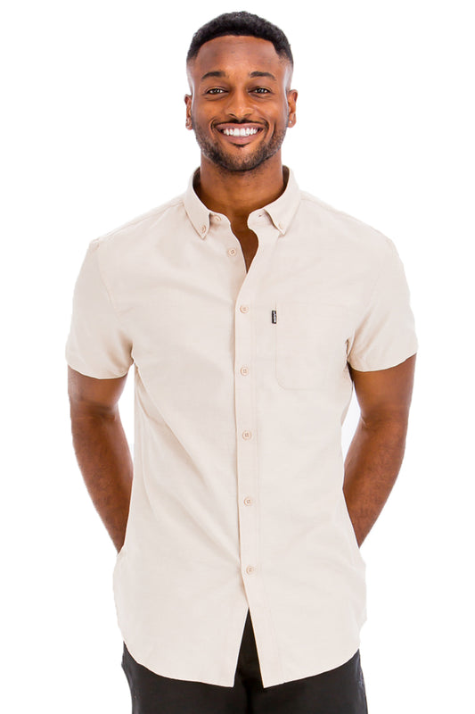 SIGNATURE SHORT SLEEVE BUTTON DOWN SHIRT