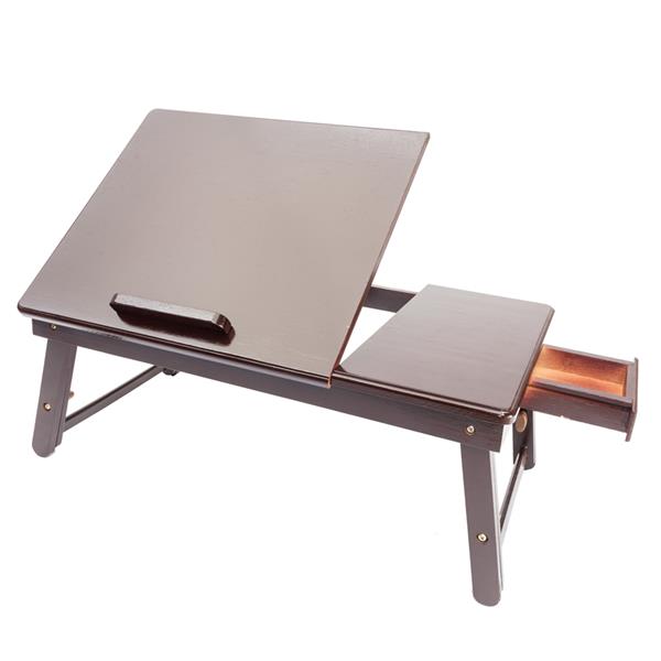 Retro Plain Design Adjustable Bamboo Lap Desk Tray