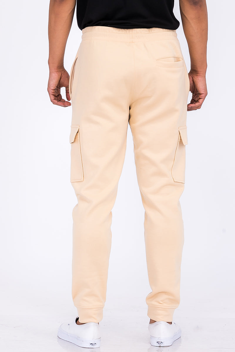 Cotton Blend Cargo Joggers