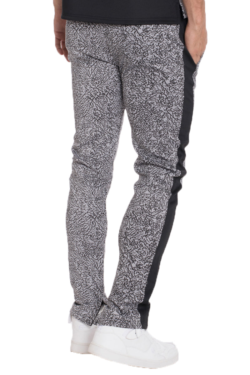 TP0561 Elephant Print Side Stripe Track Pants