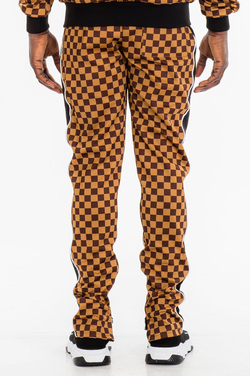 TP0512 Checkered Side Stripe Track Pants