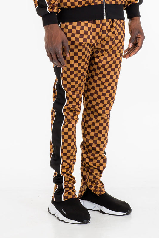 TP0512 Checkered Side Stripe Track Pants