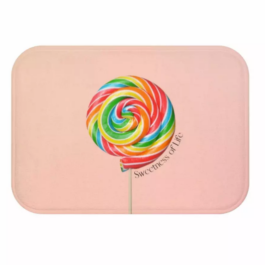 Lollipop Sweetness of Life Message Bath Mat