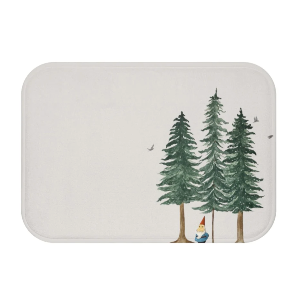 Gnome in Forest Bath Mat Home Accents