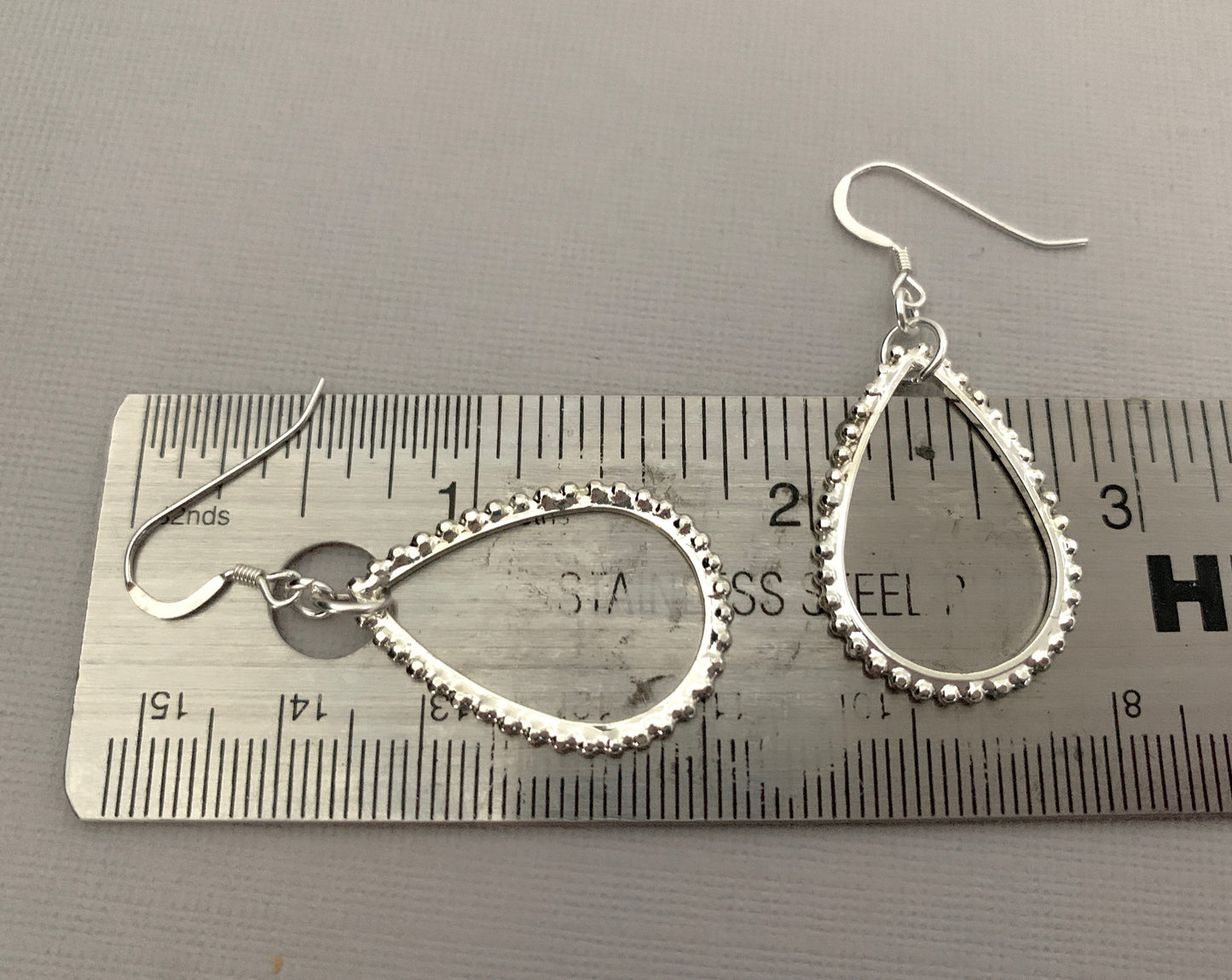 Silver Teardrop Dangles