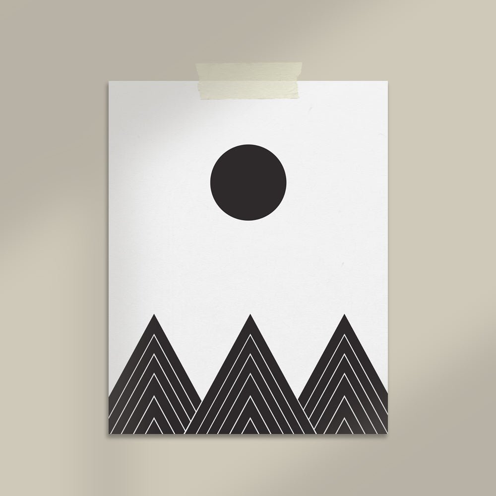 Black Triangles Scandinavian Art Print