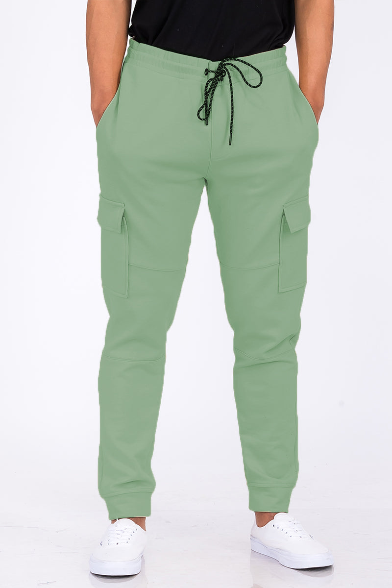 Cotton Blend Cargo Joggers