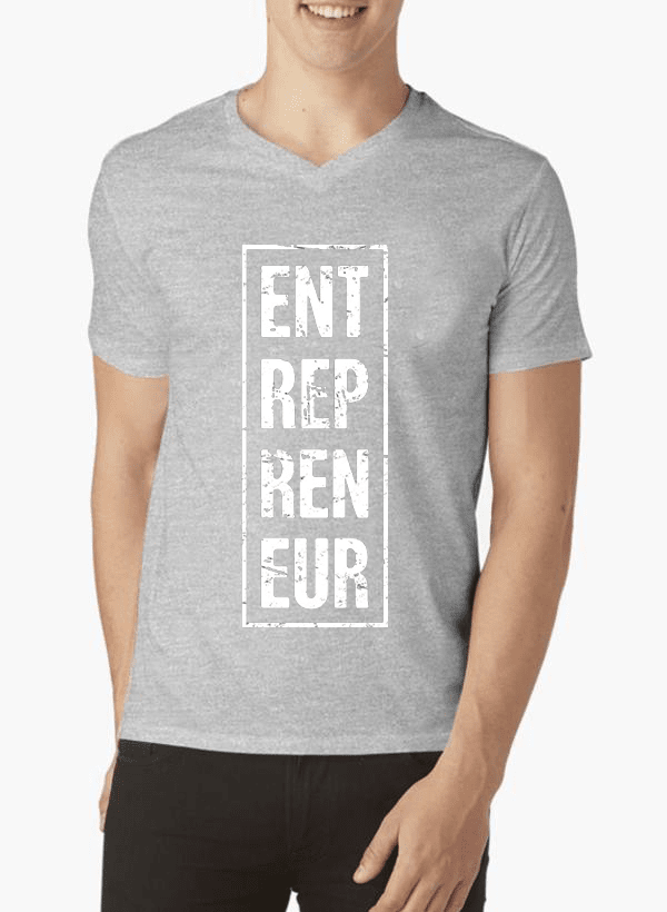 Entrepreneur Vertical V-Neck T-shirt