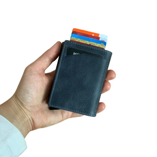 Pescol - Genuine Leather RFID Protection Card Holder/Wallet