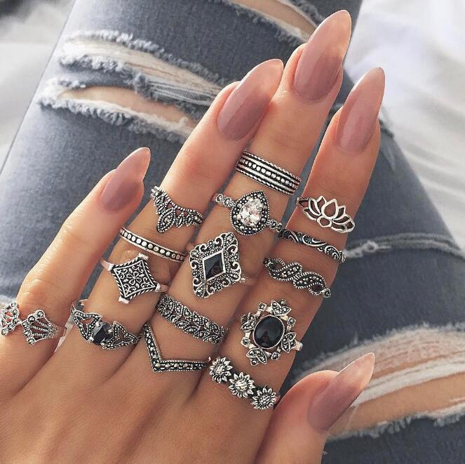 Flower Ring Set