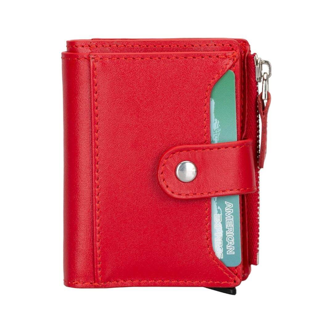 Glenrock Genuine Cowhide Leather Pop Up Card Holder Wallet