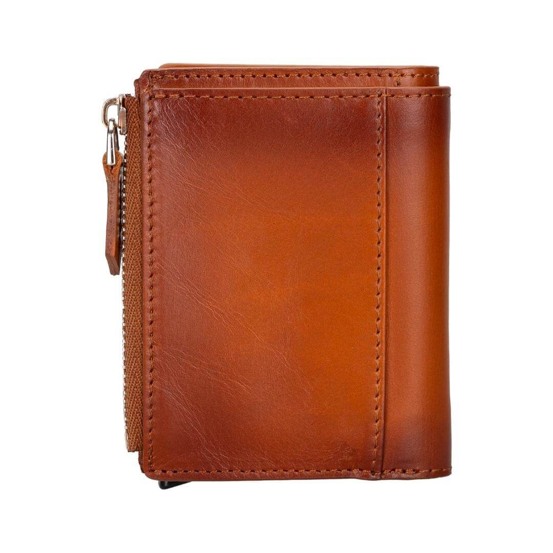 Glenrock Genuine Cowhide Leather Pop Up Card Holder Wallet