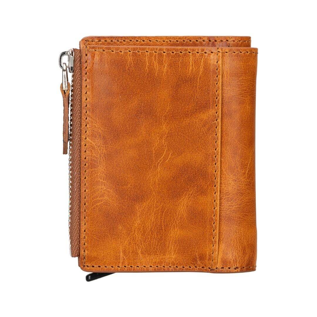 Glenrock Genuine Cowhide Leather Pop Up Card Holder Wallet