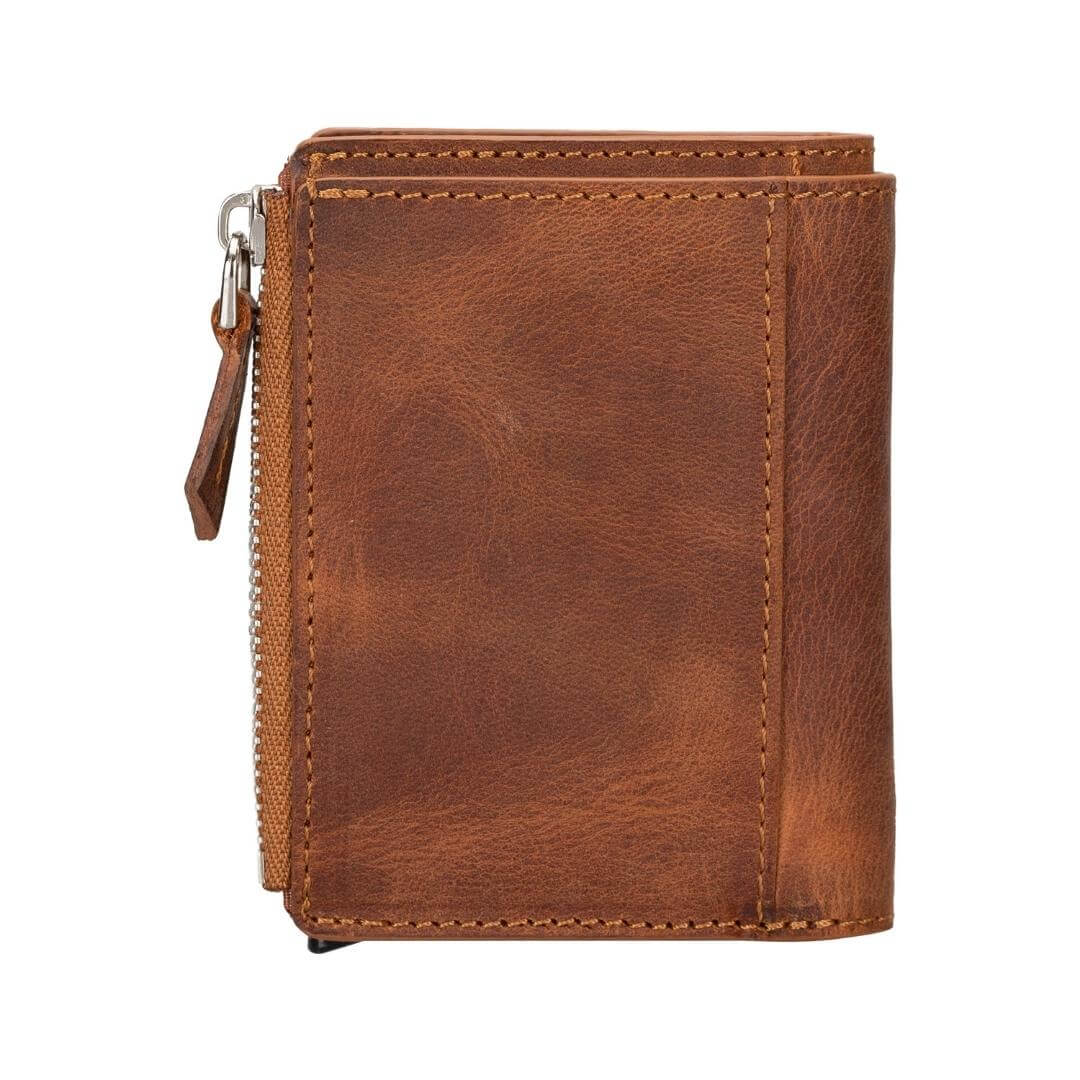 Glenrock Genuine Cowhide Leather Pop Up Card Holder Wallet